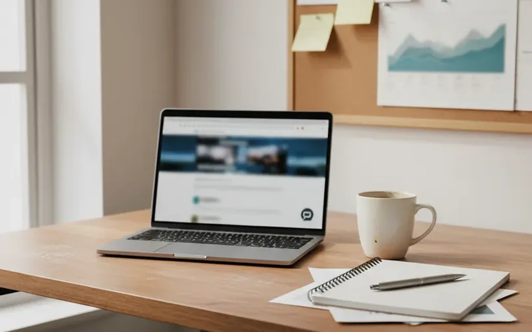 Darstellung eines Website-Assistenten, der Besucherfragen beantwortet und auf passende Seiten führt