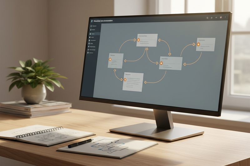 Prozess-Automatisierung auf Monitor