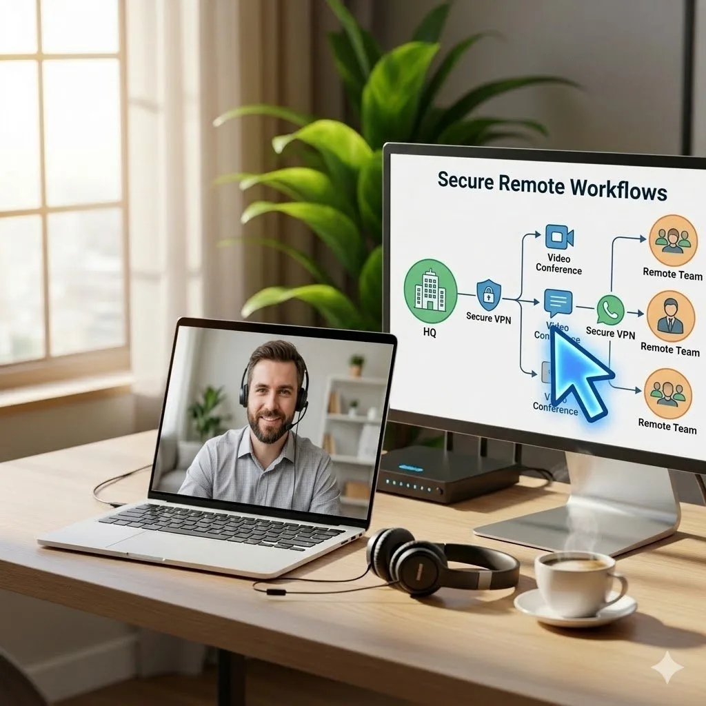 Homeoffice einrichten: Sichere Remote-Workflows mit VPN und Videokonferenzen