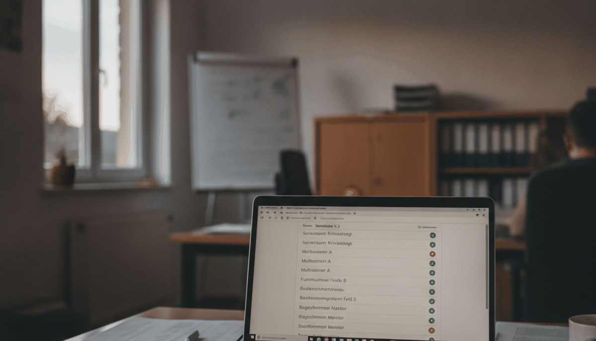 Übersicht mit Status von Gateways und Sensoren auf einem Monitor