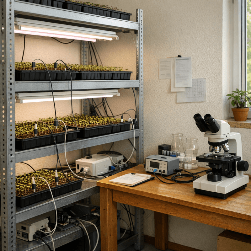 Mikro-Gärtnerei für Forschung und Zucht