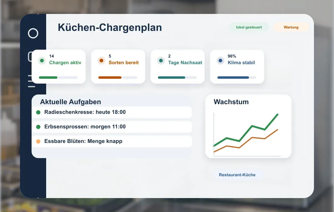 Küchen-Chargenplan für Restaurant-Küche