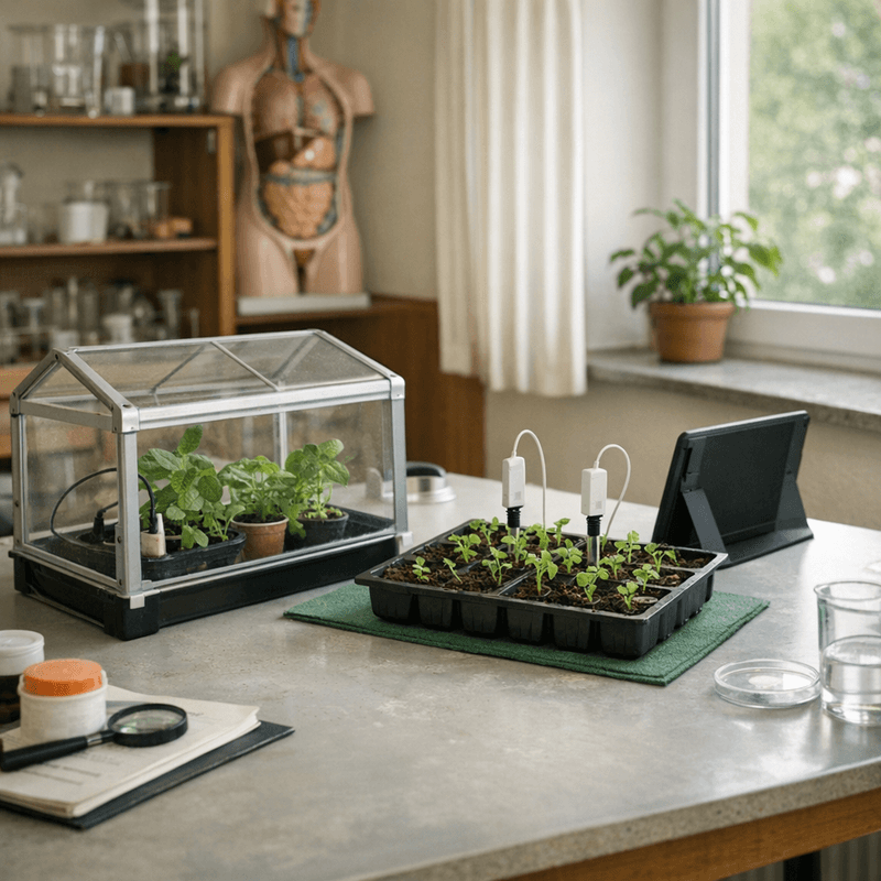 Mikro-Gärtnerei für Schule und Bildung