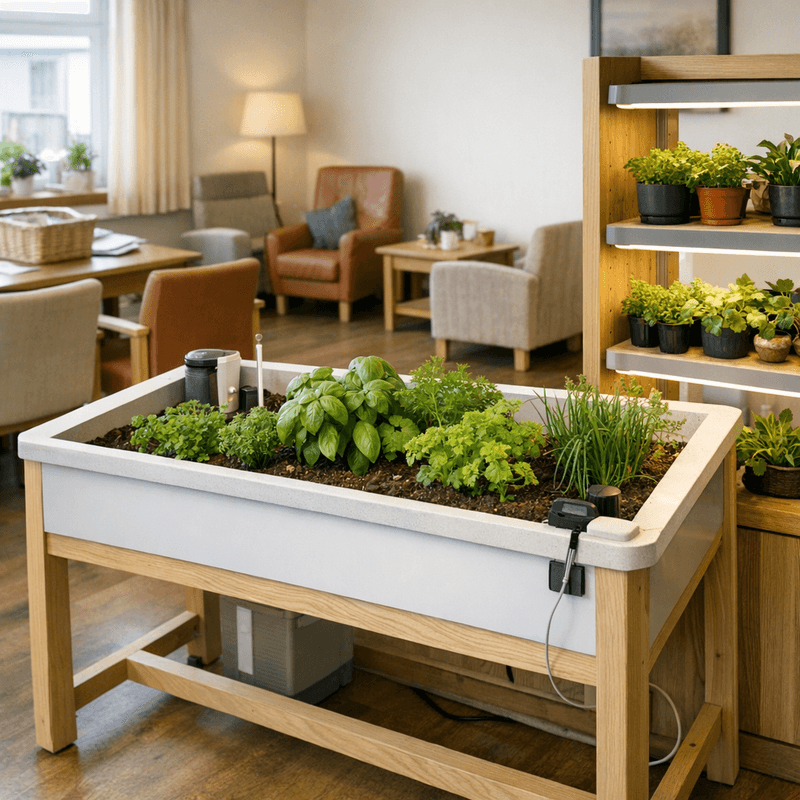 Mikro-Gärtnerei für Senioren- und Pflegeeinrichtungen