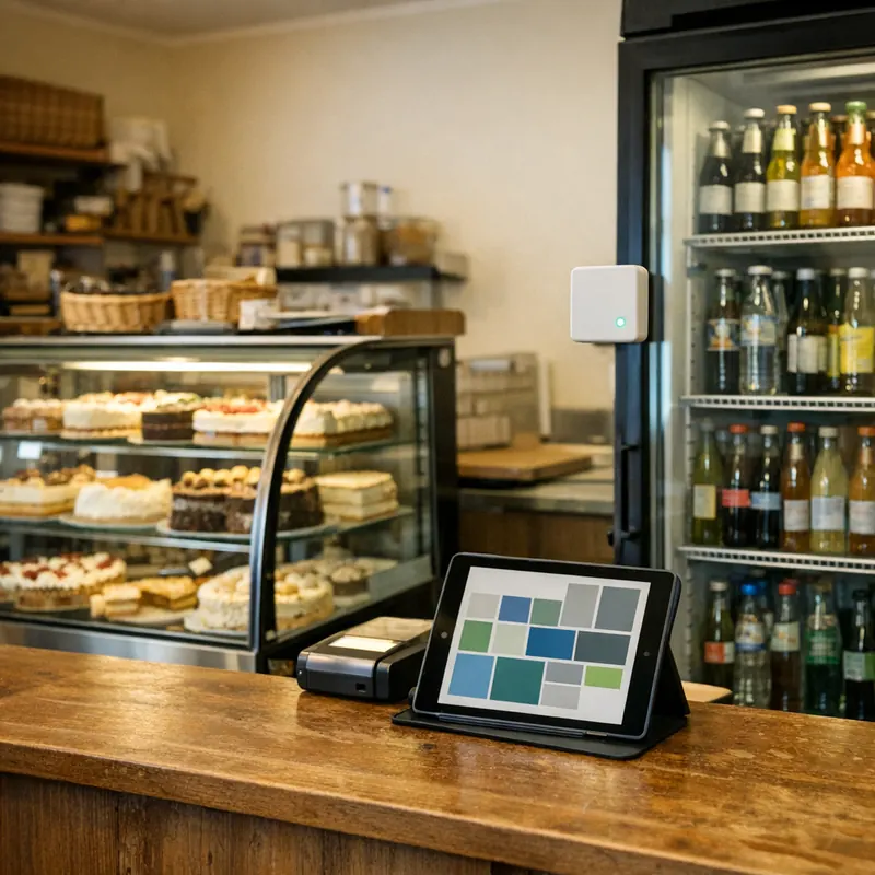 Lagerregale mit Ware und Sensor
